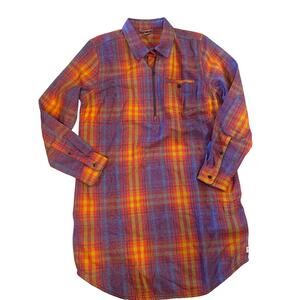 Toad & Co Button Down Flannel Dress - Size Medium - NWT